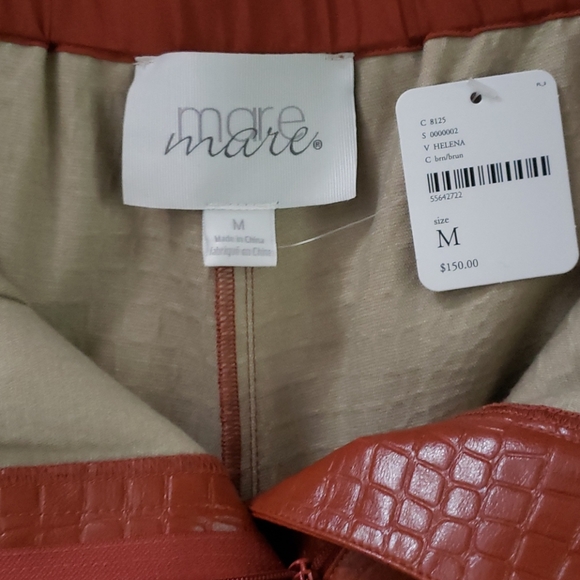 FREE PEOPLE CROC MARE HELENA FAUX LEATHER SHORTS - Picture 12 of 12